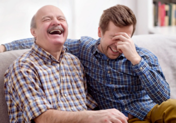 Father and Son laughing